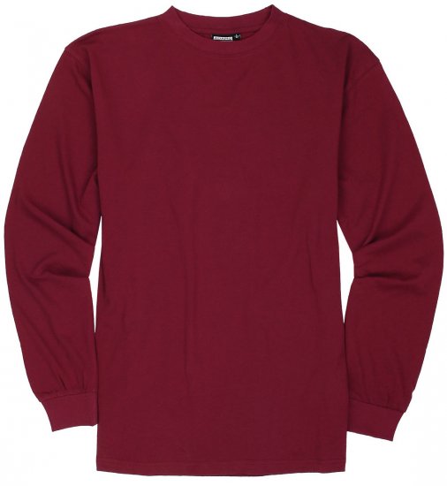 Adamo Floyd Comfort fit Long sleeve T-shirt Burgundy - T-shirts - T-shirts Homem Tamanhos Grandes