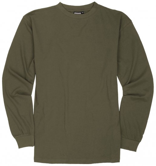 Adamo Floyd Comfort fit Long sleeve T-shirt Khaki - T-shirts - T-shirts Homem Tamanhos Grandes