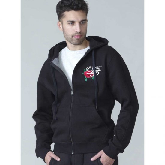 D555 Verlin Couture Full Zip Hoodie Black - Sweatshirts & hoodies - Sweatshirt & Camisolas com Capuz tamanhos grandes