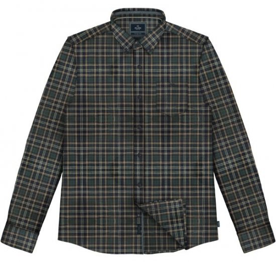 Double Outfitters FS-5230 Camisa de xadrez Verde-escuro/Bege - Camisas - Camisas Homem Tamanhos Grandes