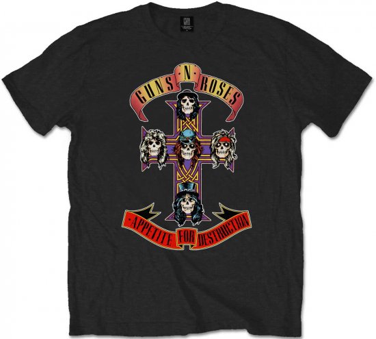 Guns N' Roses Appetite for Destruction T-shirt Black - T-shirts - T-shirts Homem Tamanhos Grandes