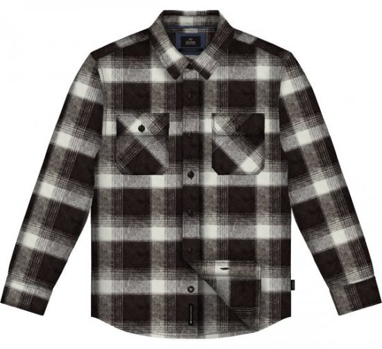 Double Outfitters GS-5233 Camisa de flanela Castanho/Bege - Camisas - Camisas Homem Tamanhos Grandes