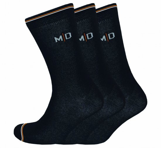 Motley Denim Harry Socks 3-Pack Black - Roupa Interior & natação - Roupa interior Homem Tamanhos Grandes