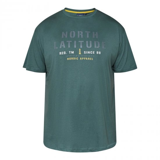 North Latitude T-Shirt Verde/Caqui - T-shirts - T-shirts Homem Tamanhos Grandes