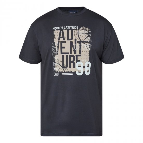 North Latitude Adventure 98 Graphic Tee Preto - T-shirts - T-shirts Homem Tamanhos Grandes