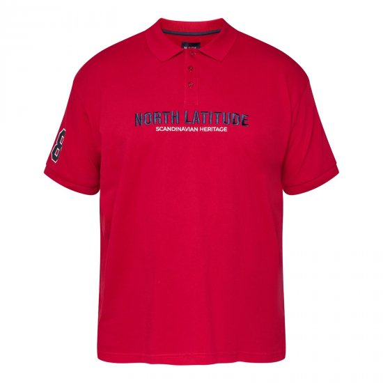 North Latitude Logo Polo Amarelo/Laranja - Pólos - Pólos Tamanhos Grandes Homem