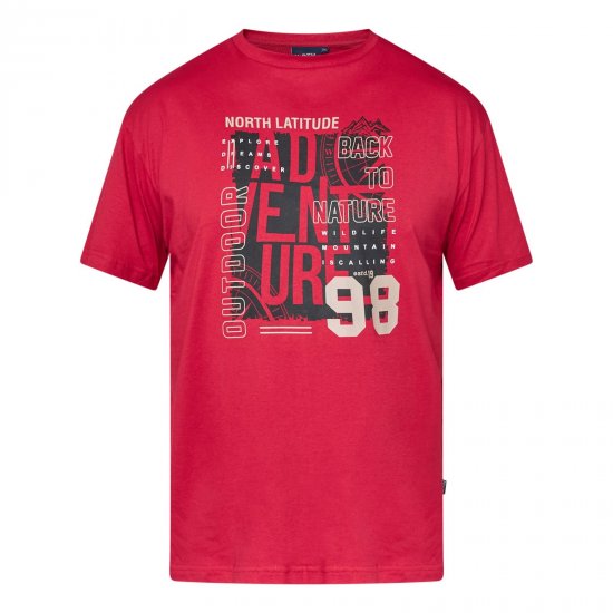 North Latitude Adventure 98 Graphic Tee Amarelo/Laranja - T-shirts - T-shirts Homem Tamanhos Grandes