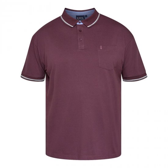 North Latitude Superflex Polo Aubergine - TALL pólos - Polos TALL para Homem Alto