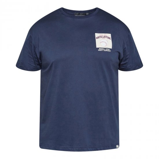 North Latitude T-Shirt With Print Azul-marinho - T-shirts - T-shirts Homem Tamanhos Grandes