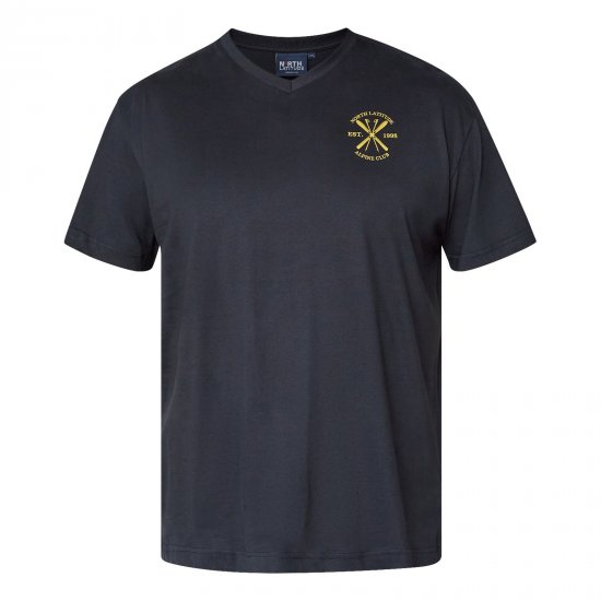 North Latitude Alpine Club T-Shirt Preto - T-shirts - T-shirts Homem Tamanhos Grandes
