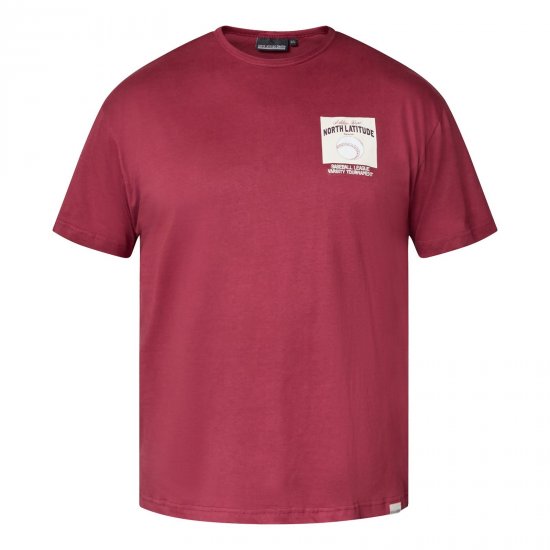 North Latitude T-Shirt With Print Vermelho - T-shirts - T-shirts Homem Tamanhos Grandes