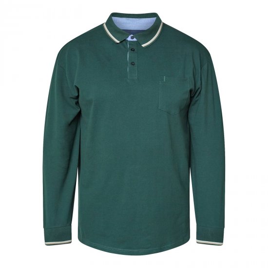 North Latitude Superflex Polo LS Verde/Caqui - Pólos - Pólos Tamanhos Grandes Homem