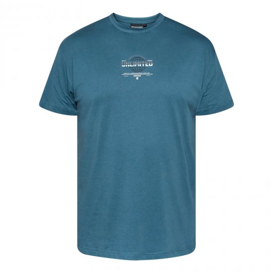 North Latitude T-Shirt With Print Azul - T-shirts - T-shirts Homem Tamanhos Grandes