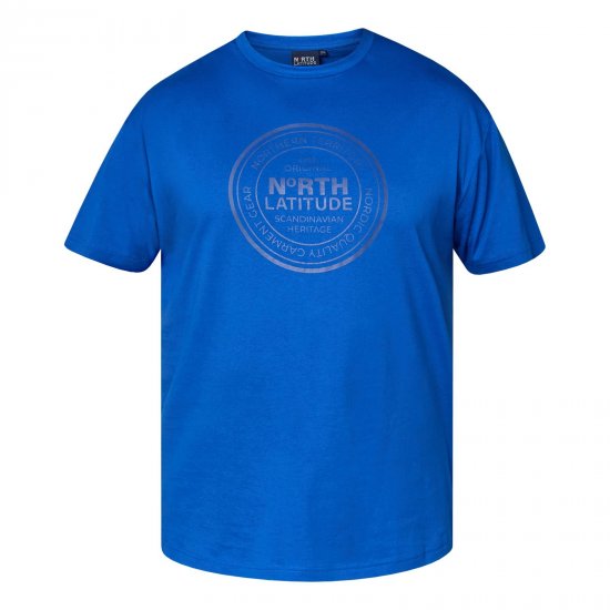 North Latitude T-Shirt Azul - T-shirts - T-shirts Homem Tamanhos Grandes