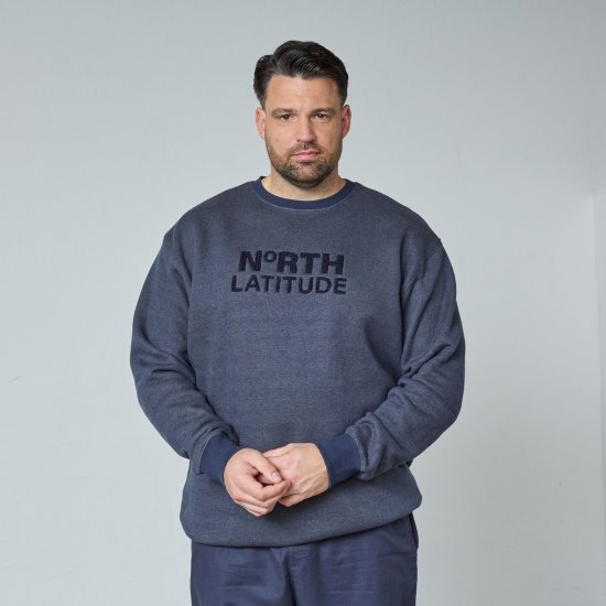 North Latitude Crewneck Logo Sweat Azul-marinho - Sweatshirts & hoodies - Sweatshirt & Camisolas com Capuz tamanhos grandes