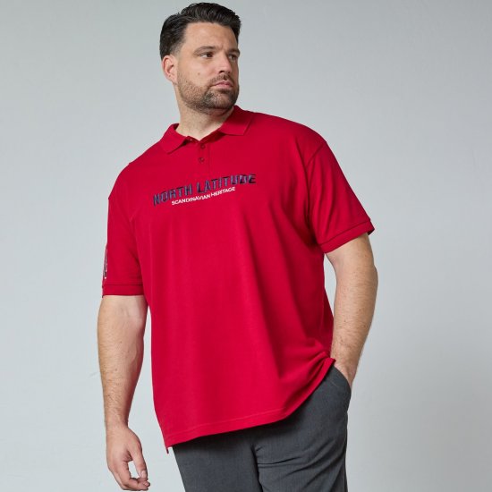 North Latitude Logo Polo Amarelo/Laranja - Pólos - Pólos Tamanhos Grandes Homem