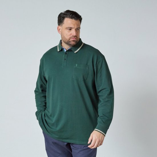 North Latitude Superflex Polo LS Verde/Caqui - Pólos - Pólos Tamanhos Grandes Homem