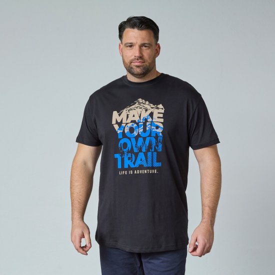 North Latitude Trail T-Shirt Preto - T-shirts - T-shirts Homem Tamanhos Grandes