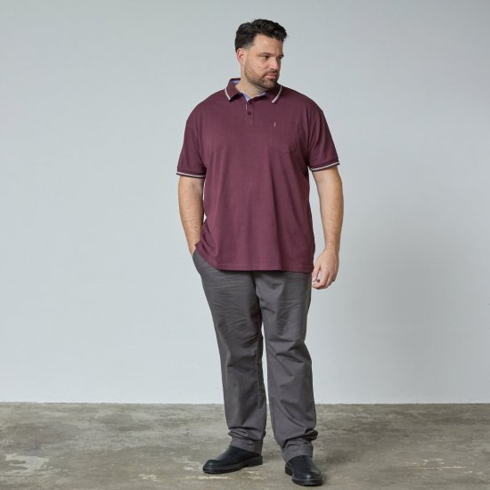 North Latitude Superflex Polo Aubergine - TALL pólos - Polos TALL para Homem Alto