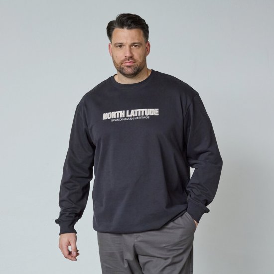North Latitude Crewneck Sweatshirt Preto - Sweatshirts & hoodies - Sweatshirt & Camisolas com Capuz tamanhos grandes
