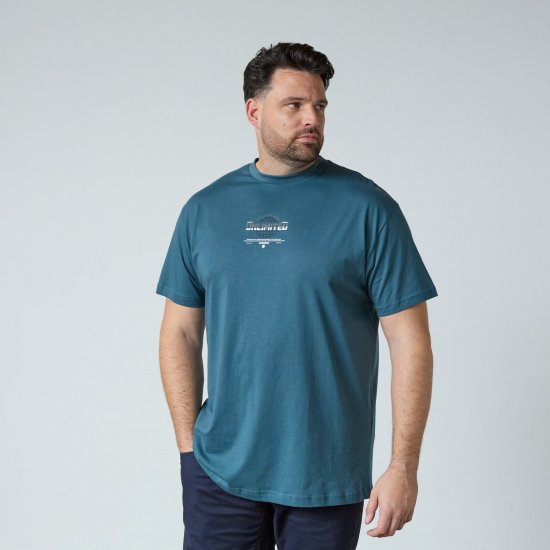 North Latitude T-Shirt With Print Azul - T-shirts - T-shirts Homem Tamanhos Grandes