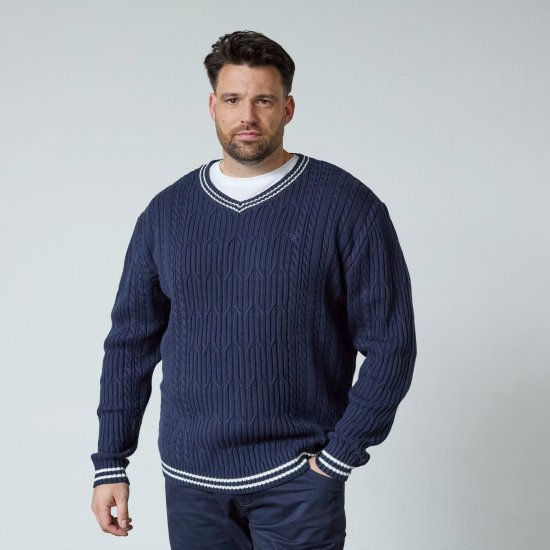 North Latitude V-Neck Knit Azul-marinho - Sweatshirts & hoodies - Sweatshirt & Camisolas com Capuz tamanhos grandes
