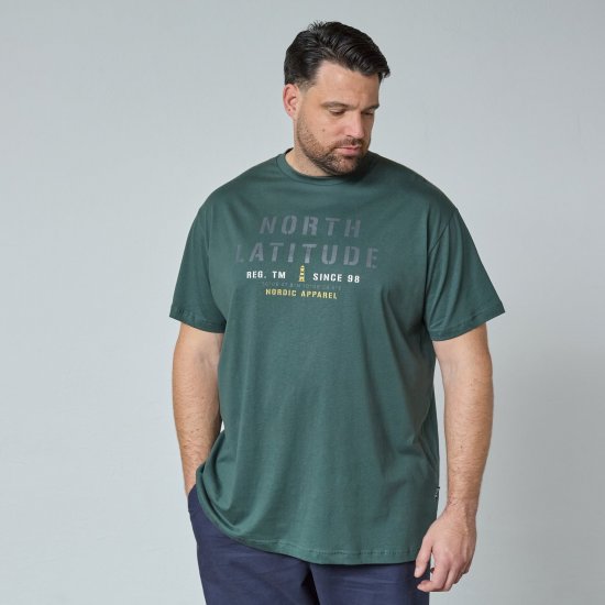 North Latitude T-Shirt Verde/Caqui - T-shirts - T-shirts Homem Tamanhos Grandes