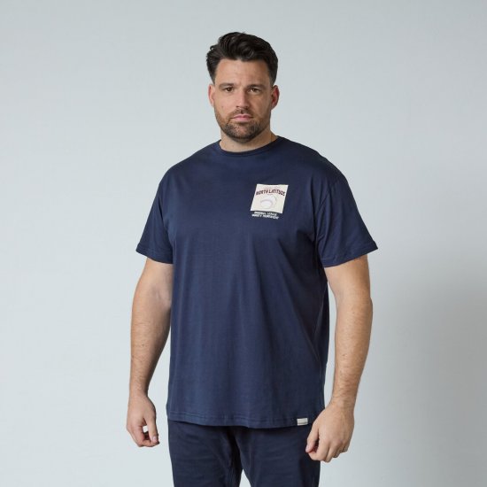 North Latitude T-Shirt With Print Azul-marinho - T-shirts - T-shirts Homem Tamanhos Grandes