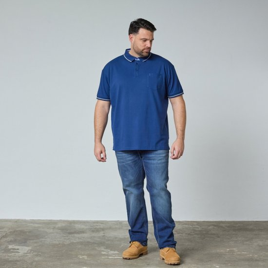 North Latitude Superflex Polo Azul - TALL pólos - Polos TALL para Homem Alto