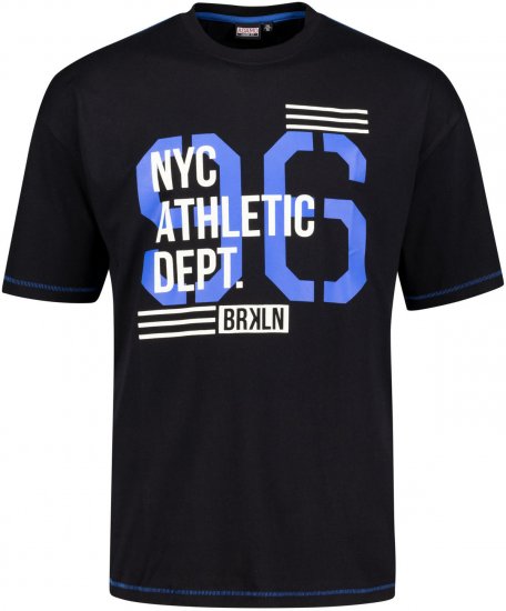 Adamo BRKLN Comfort Fit Printed T-shirt Black - T-shirts - T-shirts Homem Tamanhos Grandes