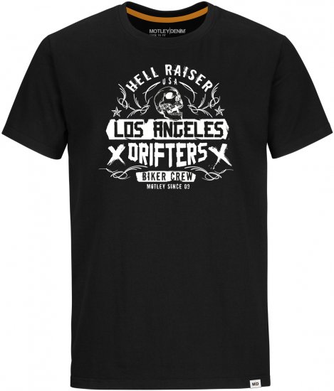 Motley Denim Albany T-shirt Black - T-shirts - T-shirts Homem Tamanhos Grandes