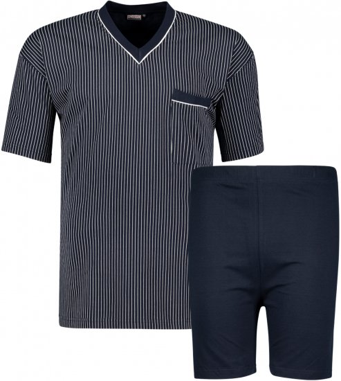 Adamo Gustav Short sleeve Pyjama Navy - Roupa Interior & natação - Roupa interior Homem Tamanhos Grandes