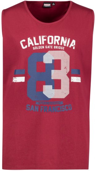 Adamo Golden Gate Comfort Fit Printed Tank-top Burgundy - T-shirts - T-shirts Homem Tamanhos Grandes