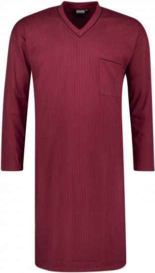 Adamo Gustav Long Nightshirt Burgundy - Roupa Interior & natação - Roupa interior Homem Tamanhos Grandes