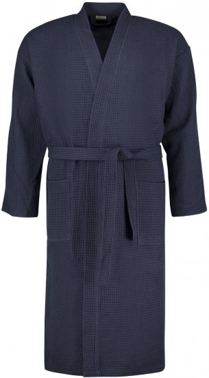 Adamo Jadon Waffelpiqué Bathrobe Navy - Roupa Interior & natação - Roupa interior Homem Tamanhos Grandes