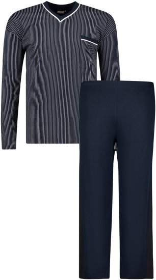 Adamo Gustav Long sleeve Pyjama Navy - Roupa Interior & natação - Roupa interior Homem Tamanhos Grandes
