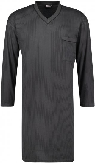 Adamo Gustav Long Nightshirt Charcoal - Roupa Interior & natação - Roupa interior Homem Tamanhos Grandes