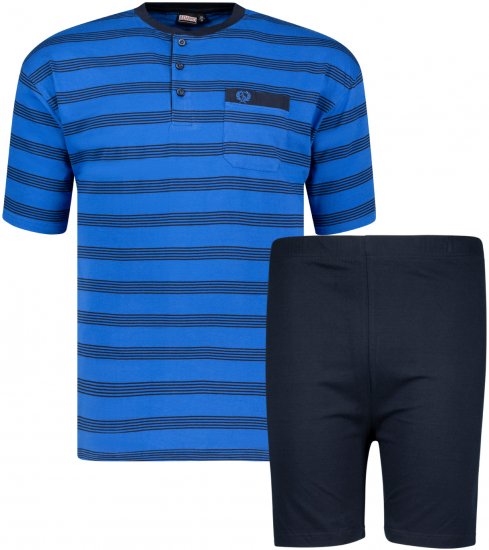 Adamo Anil Serafino Short sleeve Pyjama Royal Blue - Roupa Interior & natação - Roupa interior Homem Tamanhos Grandes