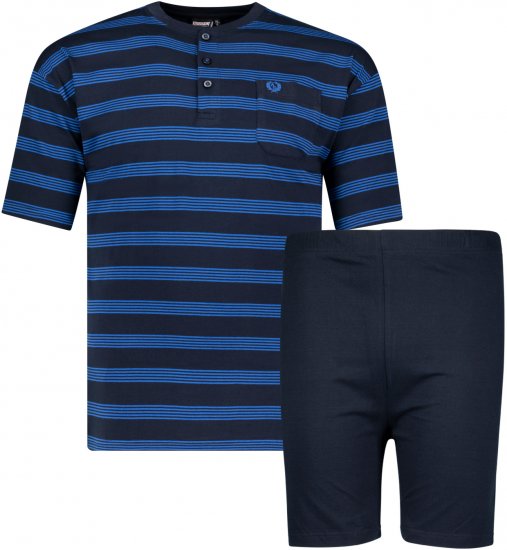 Adamo Anil Serafino Short sleeve Pyjama Navy - Roupa Interior & Natação - Roupa interior Homem Tamanhos Grandes