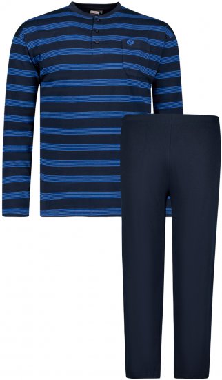 Adamo Alex Serafino Long sleeve Pyjama Navy - Roupa Interior & natação - Roupa interior Homem Tamanhos Grandes