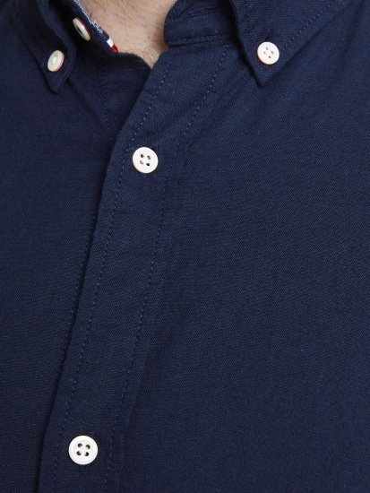 Jack & Jones Summer Shirt L/S Navy - Camisas - Camisas Homem Tamanhos Grandes