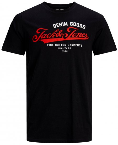 Jack & Jones Elogo T-Shirt Black - T-shirts - T-shirts Homem Tamanhos Grandes