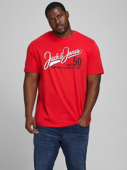 Jack & Jones Elogo T-Shirt True Red - T-shirts - T-shirts Homem Tamanhos Grandes