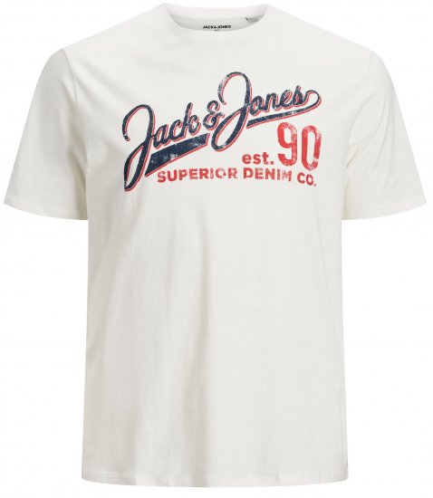 Jack & Jones Elogo T-Shirt White - T-shirts - T-shirts Homem Tamanhos Grandes