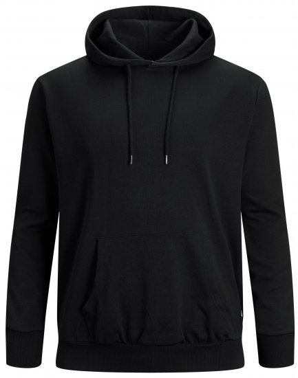 Jack & Jones Basic Hoodie Black - Sweatshirts & Hoodies - Sweatshirt & Camisolas com Capuz tamanhos grandes