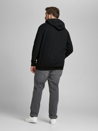 Jack & Jones Basic Hoodie Black - Sweatshirts & hoodies - Sweatshirt & Camisolas com Capuz tamanhos grandes