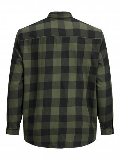 Jack & Jones Gingham L/S Shirt Dusty Olive - Camisas - Camisas Homem Tamanhos Grandes