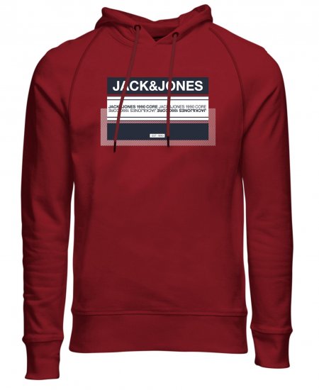 Jack & Jones Booster Hoodie Sun-Dried Tomato - Sweatshirts & hoodies - Sweatshirt & Camisolas com Capuz tamanhos grandes