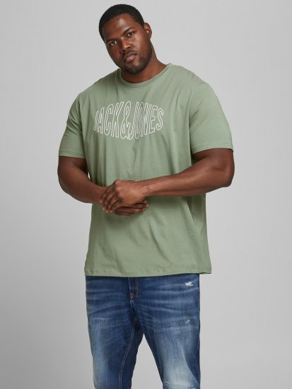 Jack & Jones Preston T-Shirt Sea Spray - T-shirts - T-shirts Homem Tamanhos Grandes