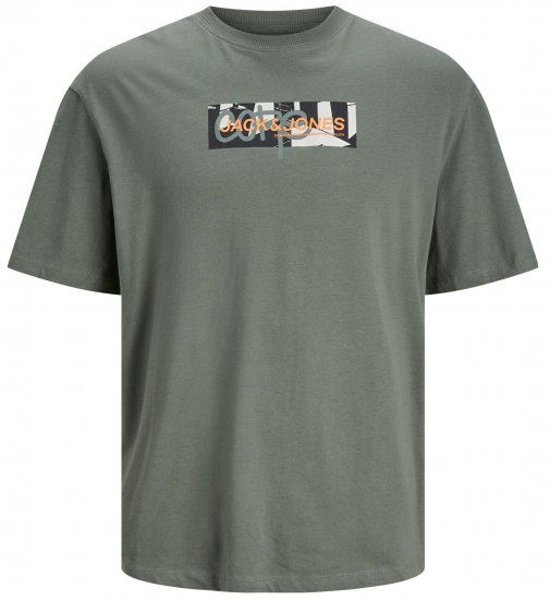 Jack & Jones JCOAOP PRINT T-Shirt Agave Green - T-shirts - T-shirts Homem Tamanhos Grandes
